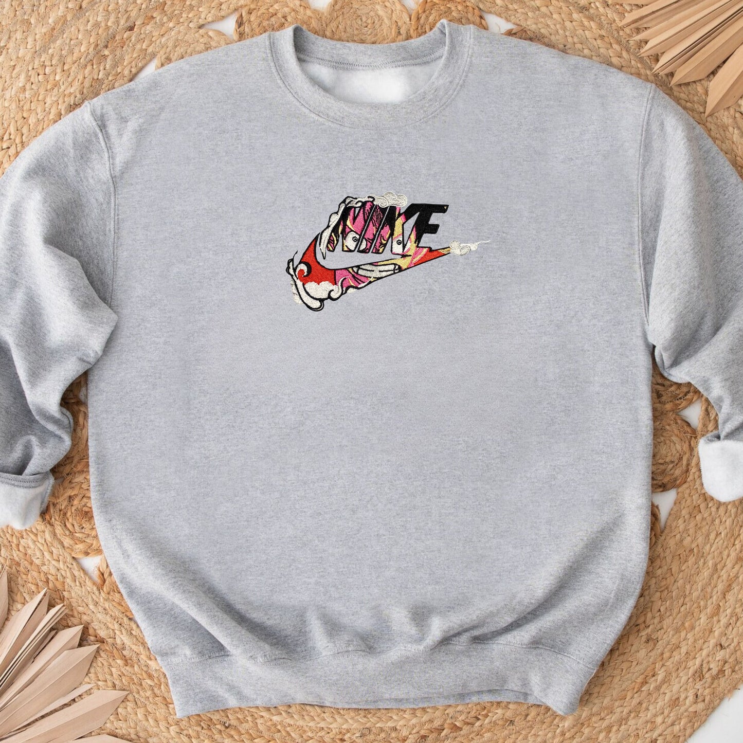 Embroidered Monkey D. Luffy x Swoosh Sweater (one piece)